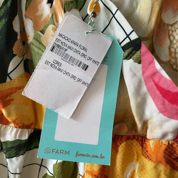 NWT Farm Rio Floral Jumpsuit with Pane Detail, Size M! - Picture 4 of 6